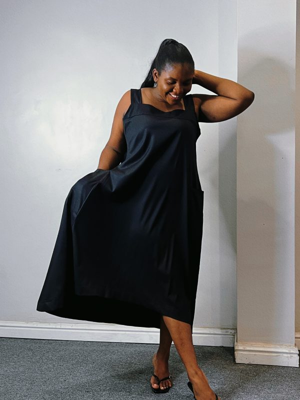 2 Pockets Casual Swing Dress